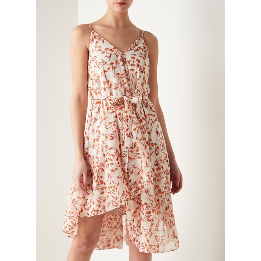 NWT Maje Risota Asymmetric Floral Midi Dress